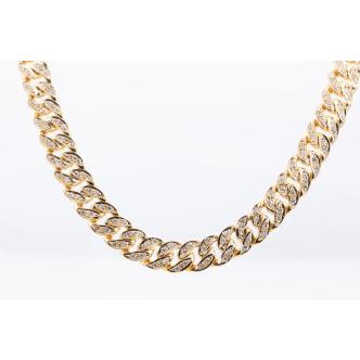 2.57ct Diamond Curb Link Necklace