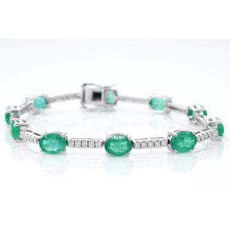 11.80ct Emerald and Diamond Bracelet