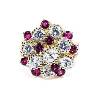 2.15ct Ruby and 2.05ct Diamond Ring