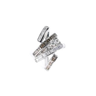 1.31ct White & Cognac Diamond Dress Ring
