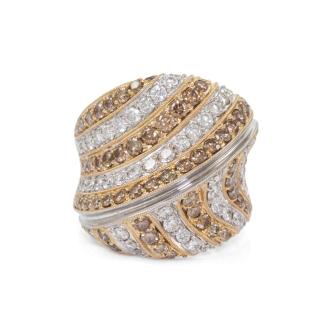 Cognac & White 3.46ct Diamond Dress Ring