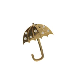 0.22ct Diamond Umbrella Brooch 13.7g