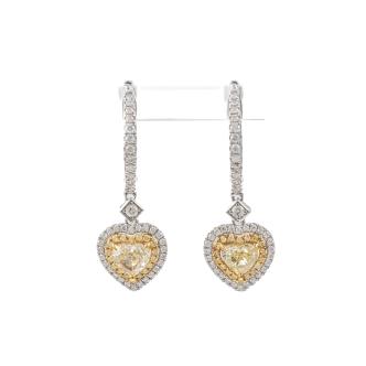 1.61ct Fancy Yellow Diamond Earrings