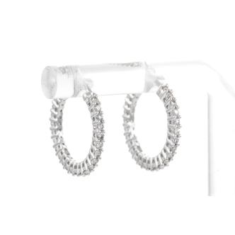 0.49ct Diamond Hoop Earrings