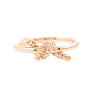 Tiffany Knot Ring, Rose Gold & Diamonds