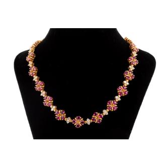 17.18ct Ruby and Diamond Necklace