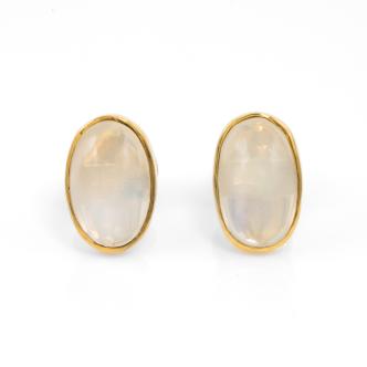4.16ct Ceylon Moonstone Stud Earrings