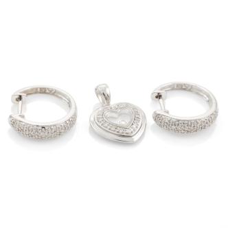 Earrings & Diamond Pendant Set