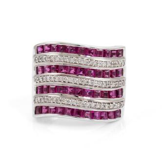 4.12ct Ruby and Diamond Ring