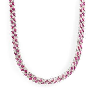 16.00ct Ruby and Diamond Necklace