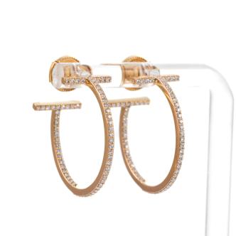 Tiffany & Co T Diamond Hoop earrings