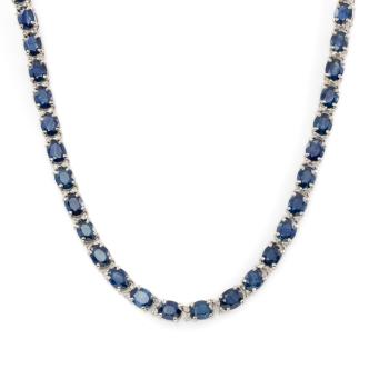 25.00ct Sapphire & Diamond Necklace