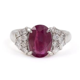 2.89ct Ruby and Diamond Ring