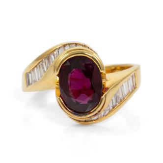 2.34ct Ruby and Diamond Ring
