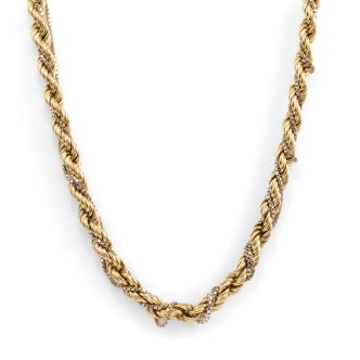 18ct Gold Rope Chain Necklace 34.9g