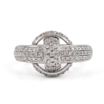 Chimento Knot Design Diamond Dress Ring