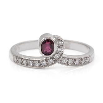0.25ct Ruby and Diamond Ring