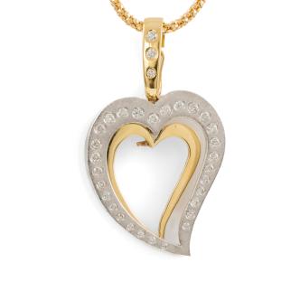 0.50ct Diamond Heart Design Pendant