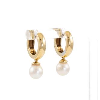 7mm Cultured Pearl Gold Earrings