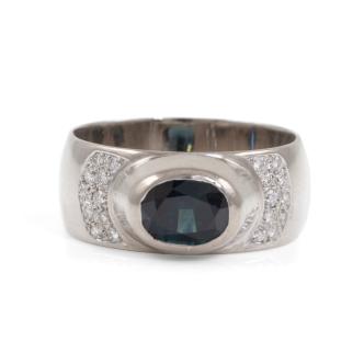 1.20ct Sapphire and Diamond Ring