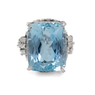 15.40ct Aquamarine and Diamond Ring