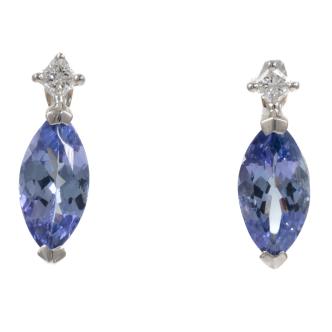 1.60ct Tanzanite and Diamond Earrings