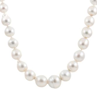 21.0mm-12.1mm Baroque Pearl Necklace