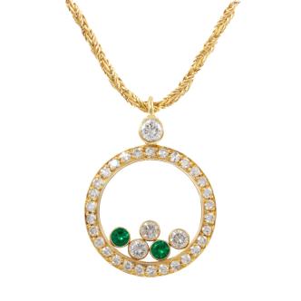 Chopard Happy Diamond & Emerald Pendant