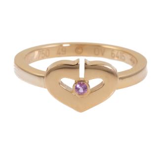 Cartier C Heart Pink Sapphire ring