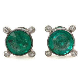 4.00ct Colombian Emerald Earrings