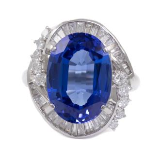 11.48ct Tanzanite and Diamond Ring