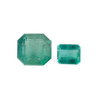 3.90ct Two Loose Emeralds