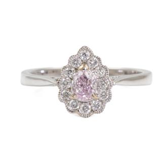 0.32ct Fancy Purple Pink Diamond Ring