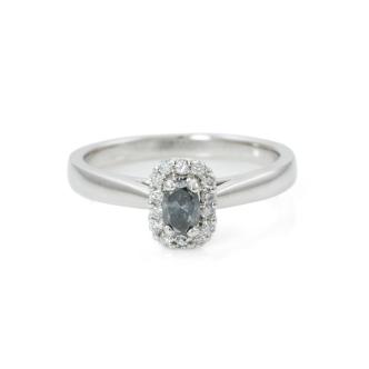 0.24ct Dark Grey Diamond Ring GSL