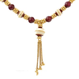 22ct Yellow Gold Indian Enamel Necklace