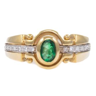 0.45ct Emerald and Diamond Ring