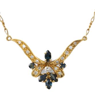 0.50ct Sapphire and Diamond Necklace