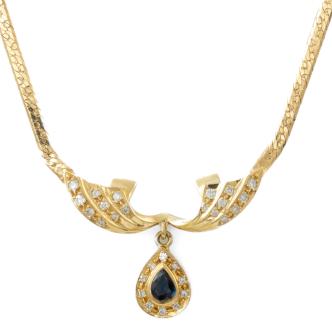 0.25ct Sapphire and Diamond Necklace