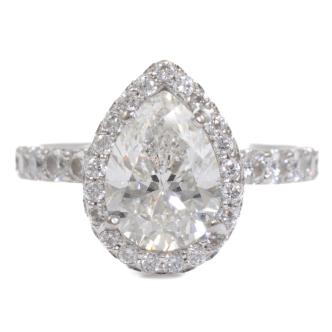 2.01ct Diamond Halo Ring IGI I VS2